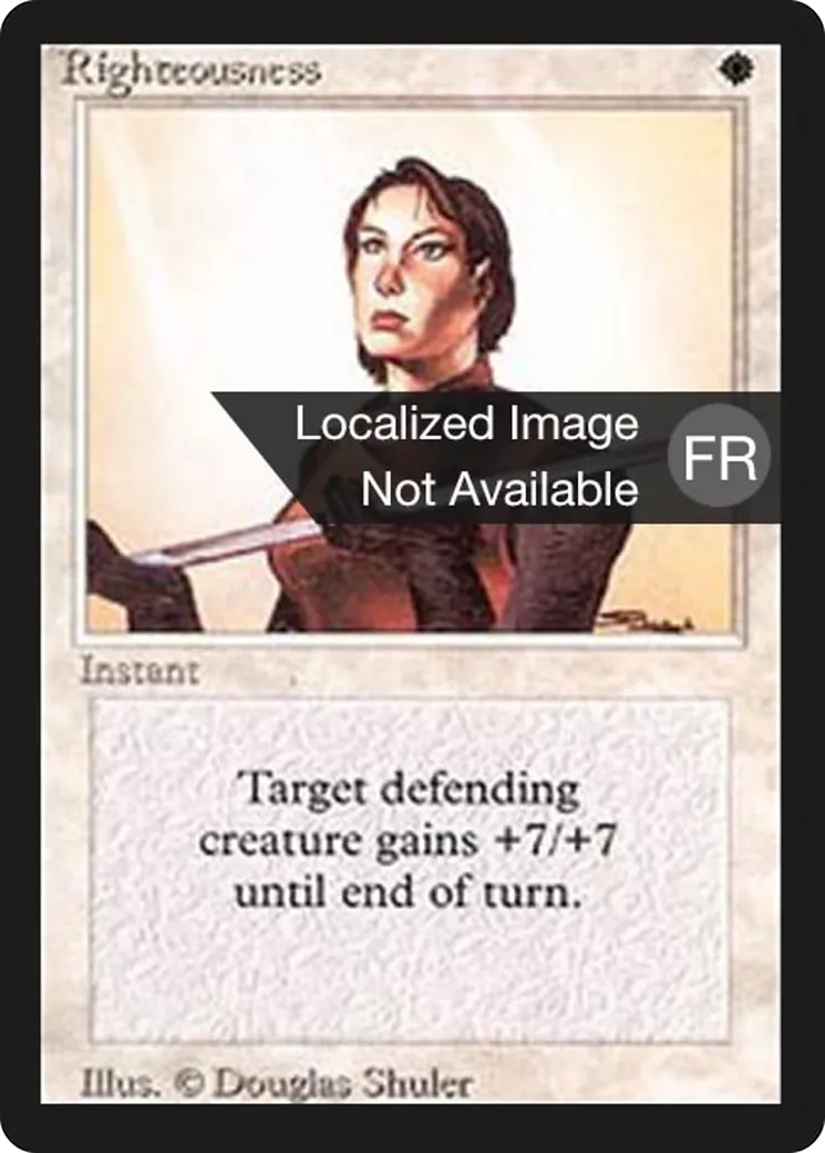 Righteousness — Foreign Black Border — Magic: The Gathering