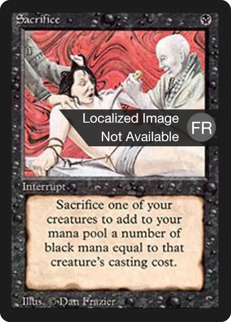 Sacrifice — Foreign Black Border — Magic: The Gathering