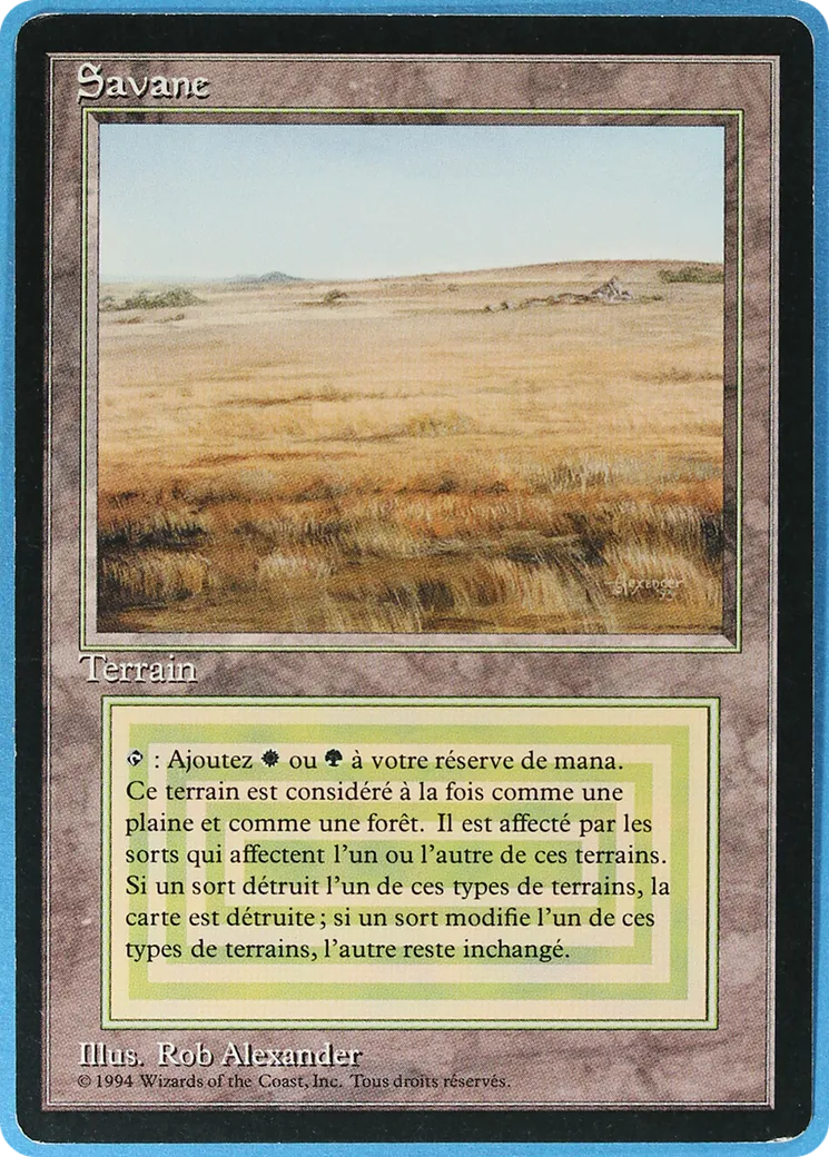Savane — Foreign Black Border — Magic: The Gathering
