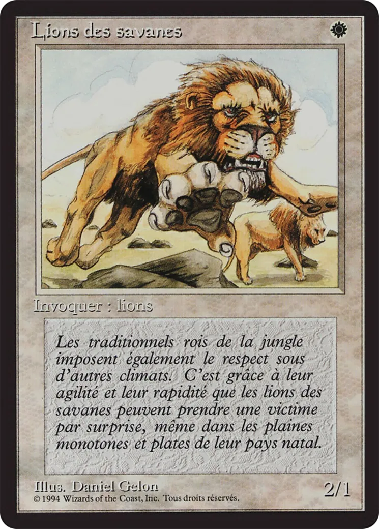 Lions des savanes — Foreign Black Border — Magic: The Gathering