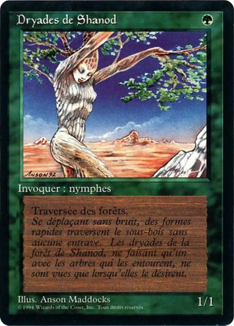 Dryades de Shanod — Foreign Black Border — Magic: The Gathering