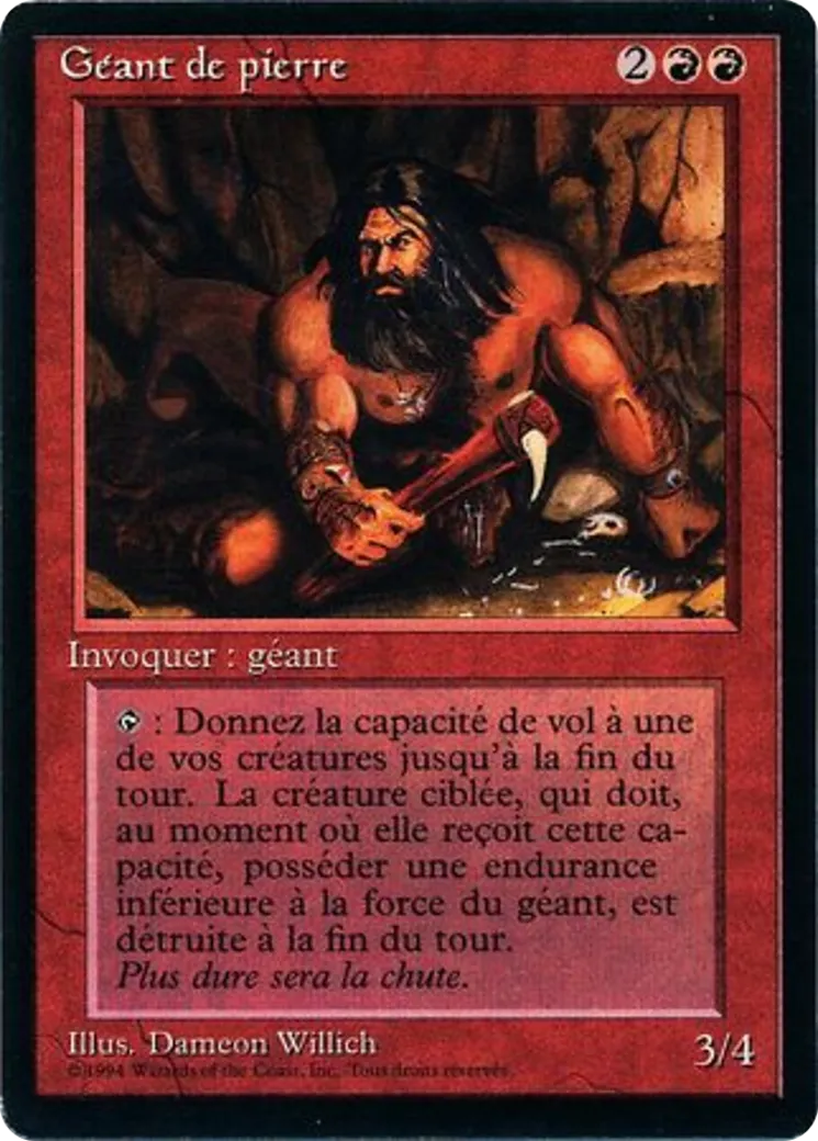 Géant de pierre — Foreign Black Border — Magic: The Gathering