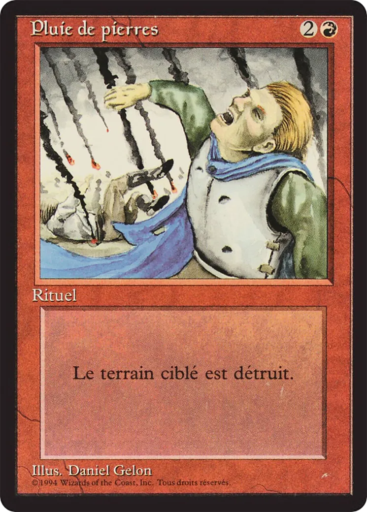 Stone Rain — Foreign Black Border — Magic: The Gathering