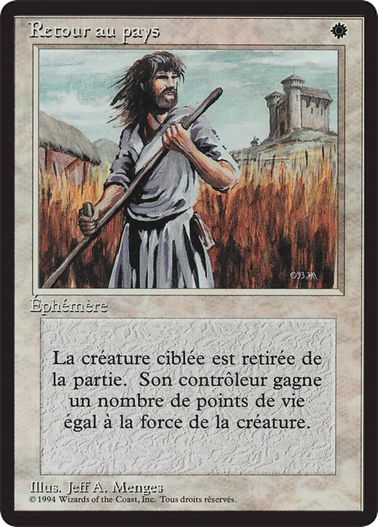 Retour au pays — Foreign Black Border — Magic: The Gathering