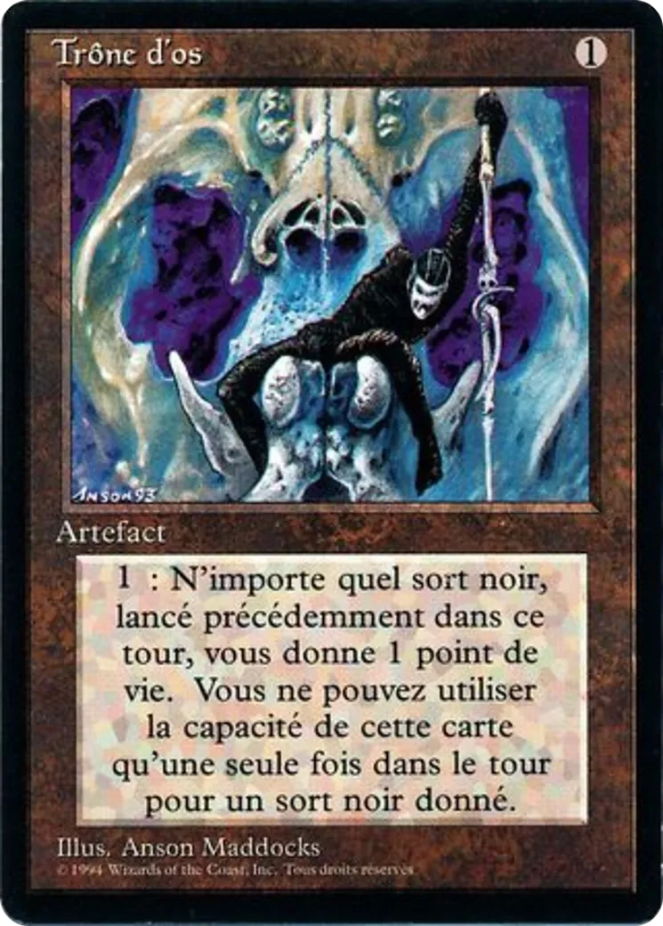Trône d'os — Foreign Black Border — Magic: The Gathering