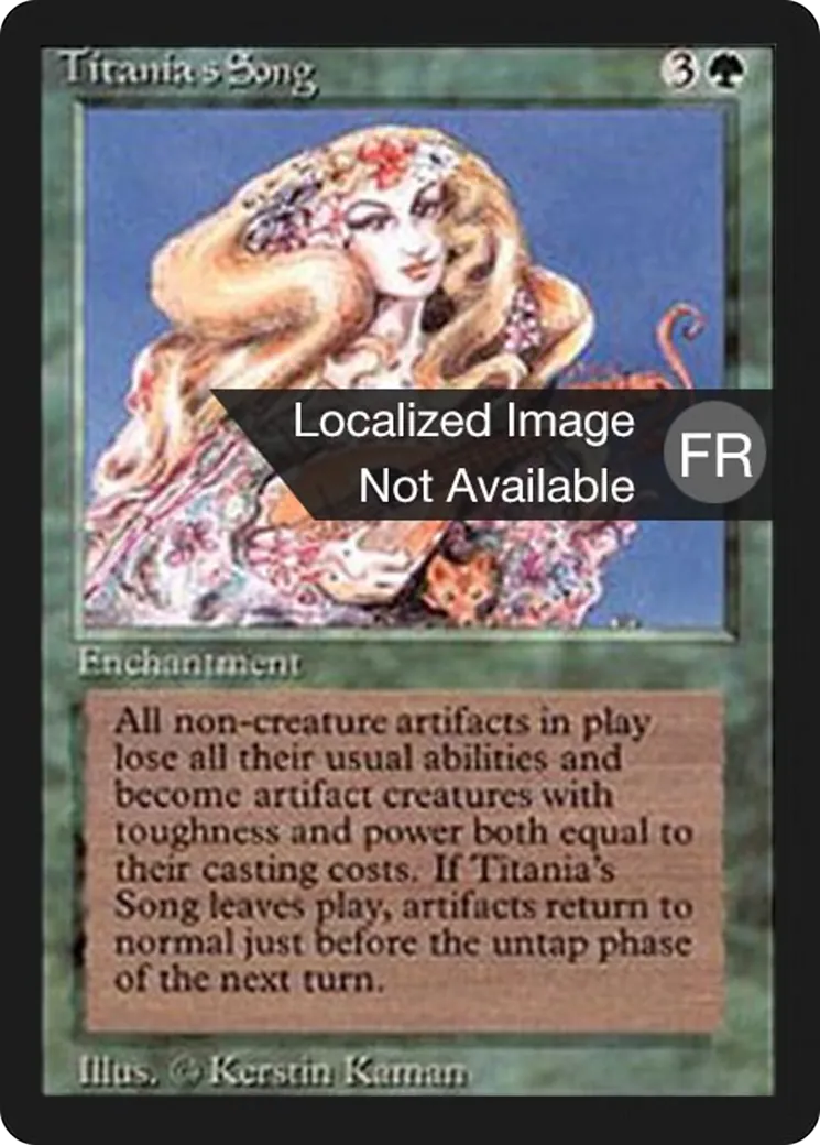 Chanson de Titania — Foreign Black Border — Magic: The Gathering