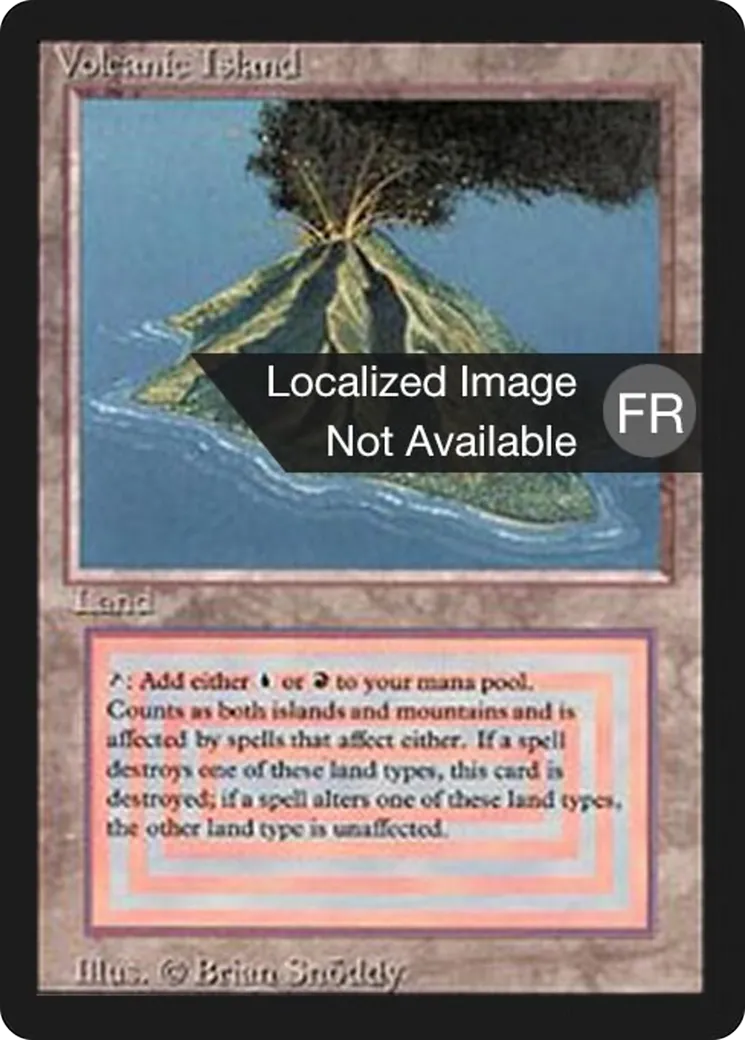 Volcanic Island — Foreign Black Border — Magic: The Gathering