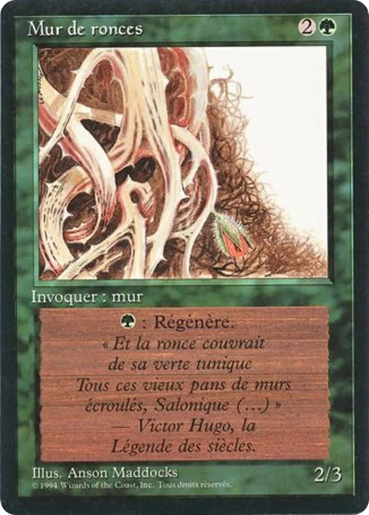 Mur de ronces — Foreign Black Border — Magic: The Gathering