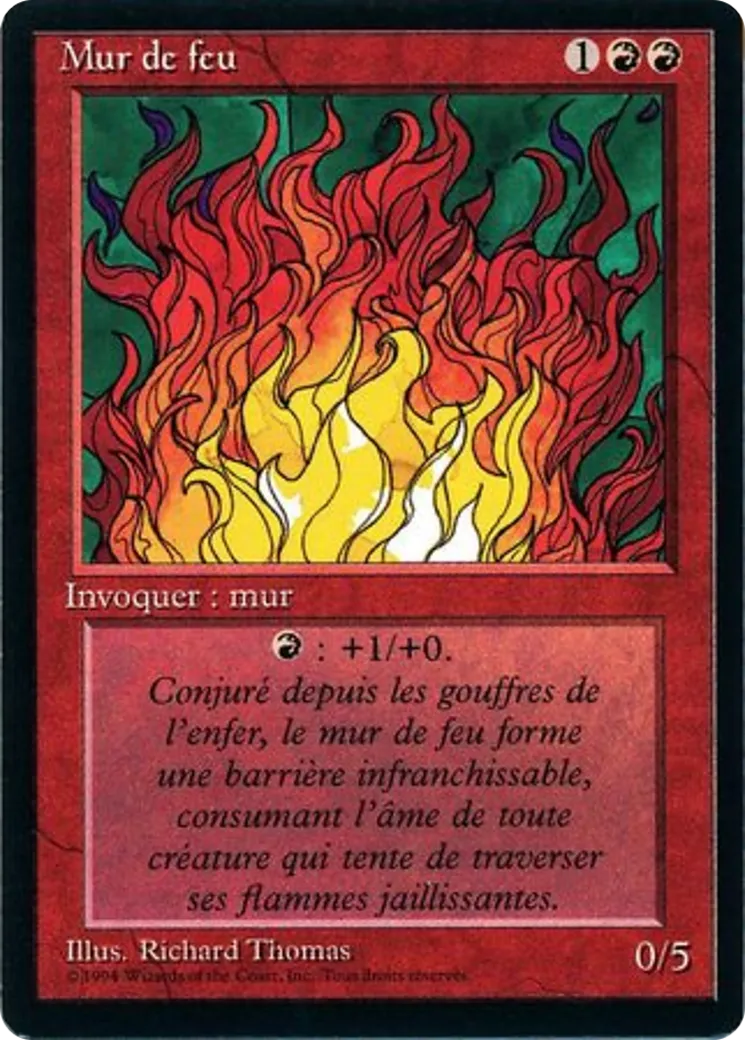 Mur de feu — Foreign Black Border — Magic: The Gathering