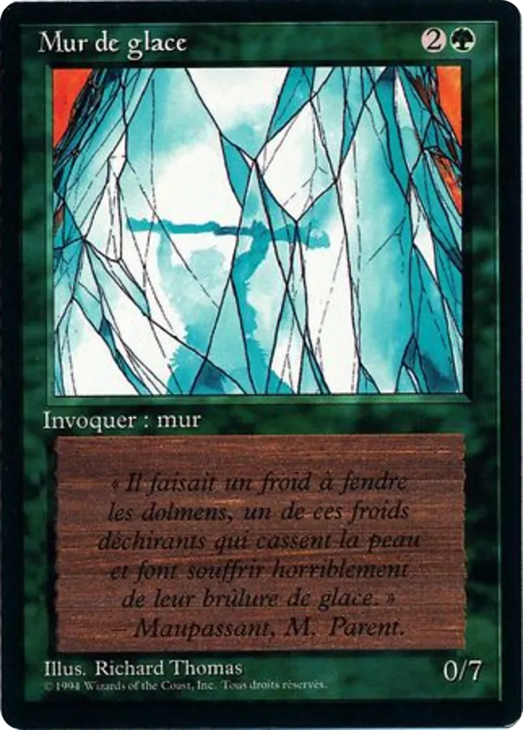 Mur de glace — Foreign Black Border — Magic: The Gathering