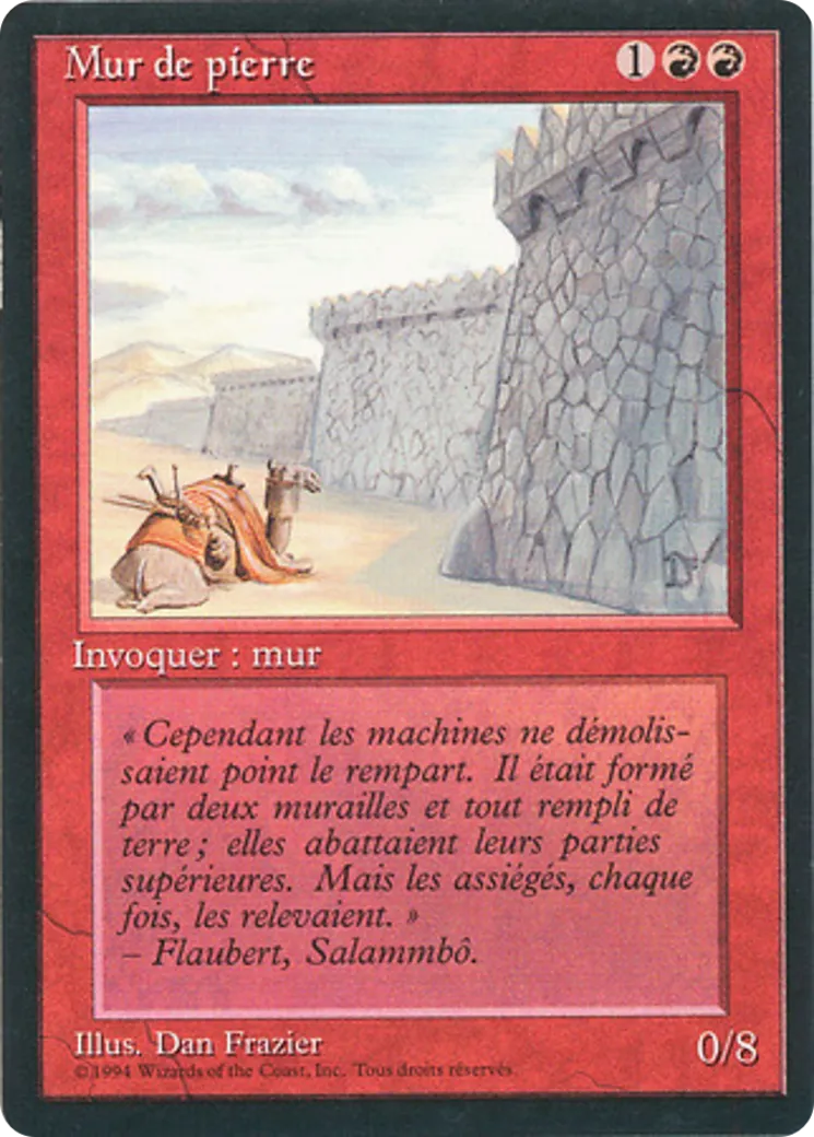 Mur de pierre — Foreign Black Border — Magic: The Gathering