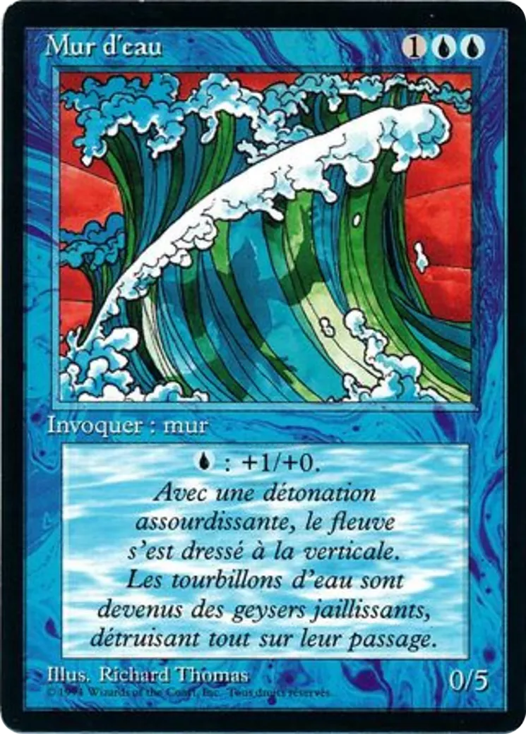 Wall of Water — Foreign Black Border — Magic: The Gathering