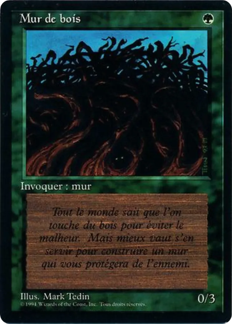 Mur de bois — Foreign Black Border — Magic: The Gathering