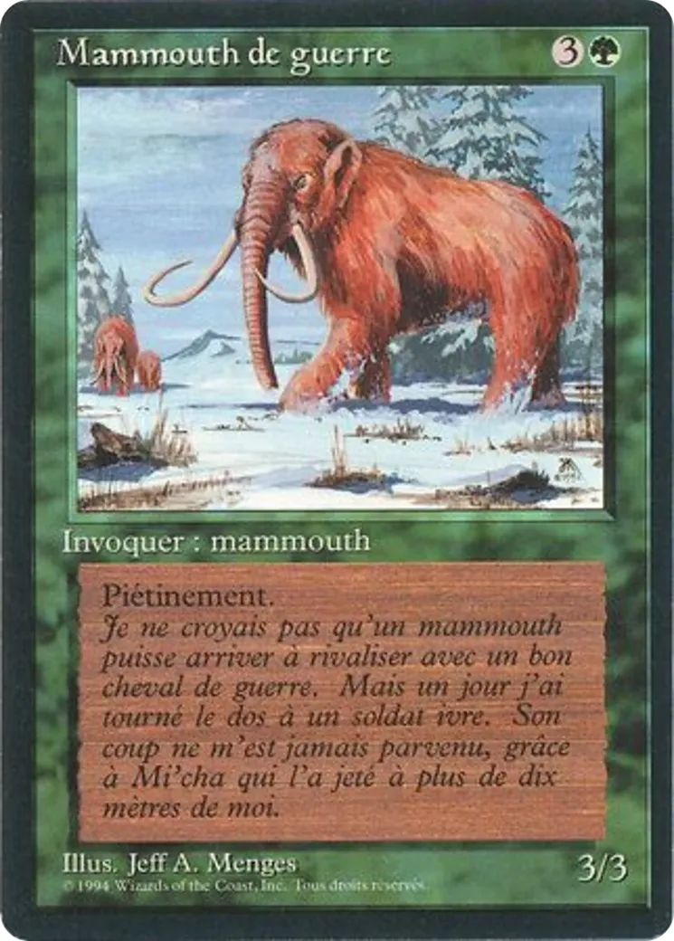 Mammouth de guerre — Foreign Black Border — Magic: The Gathering