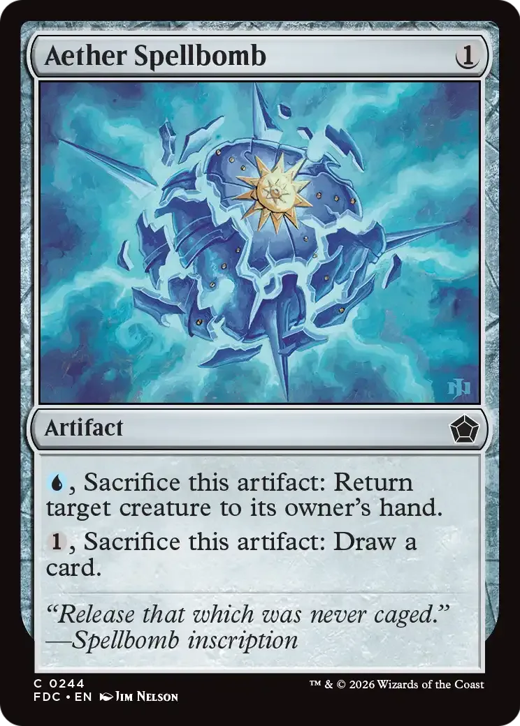 Bombe à sortilèges d'Aether — Foundations Commander — Magic: The Gathering