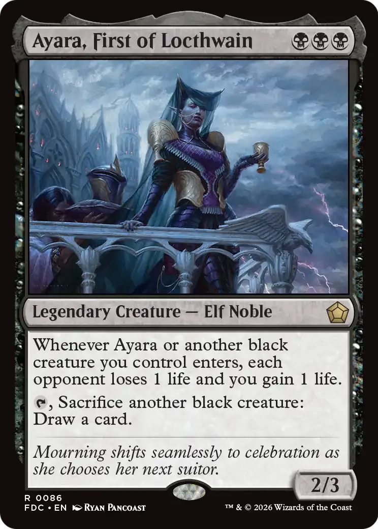 Ayara, Première de Locthwain — Foundations Commander — Magic: The Gathering