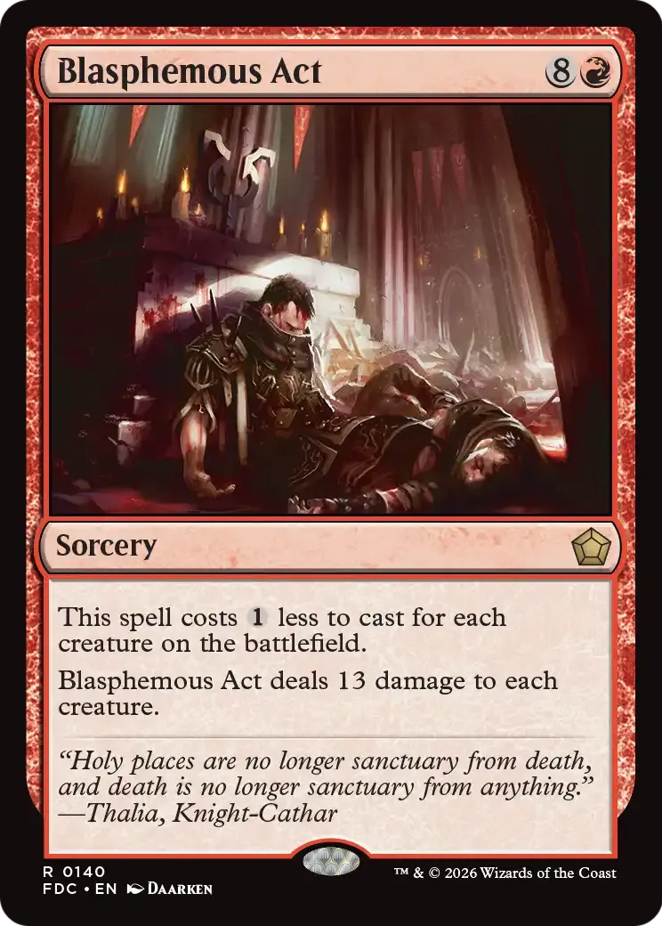Acte blasphématoire — Foundations Commander — Magic: The Gathering
