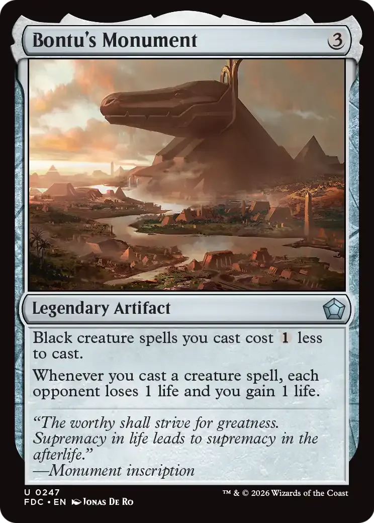 Monument de Bontu — Foundations Commander — Magic: The Gathering