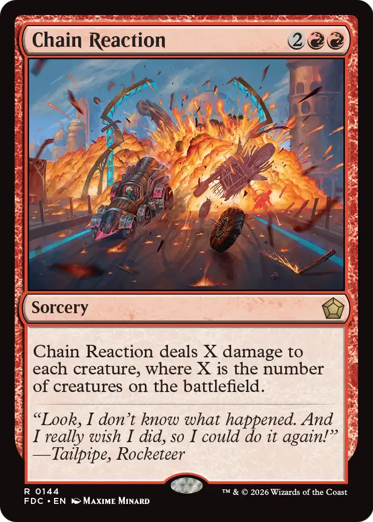 Réaction en chaîne — Foundations Commander — Magic: The Gathering