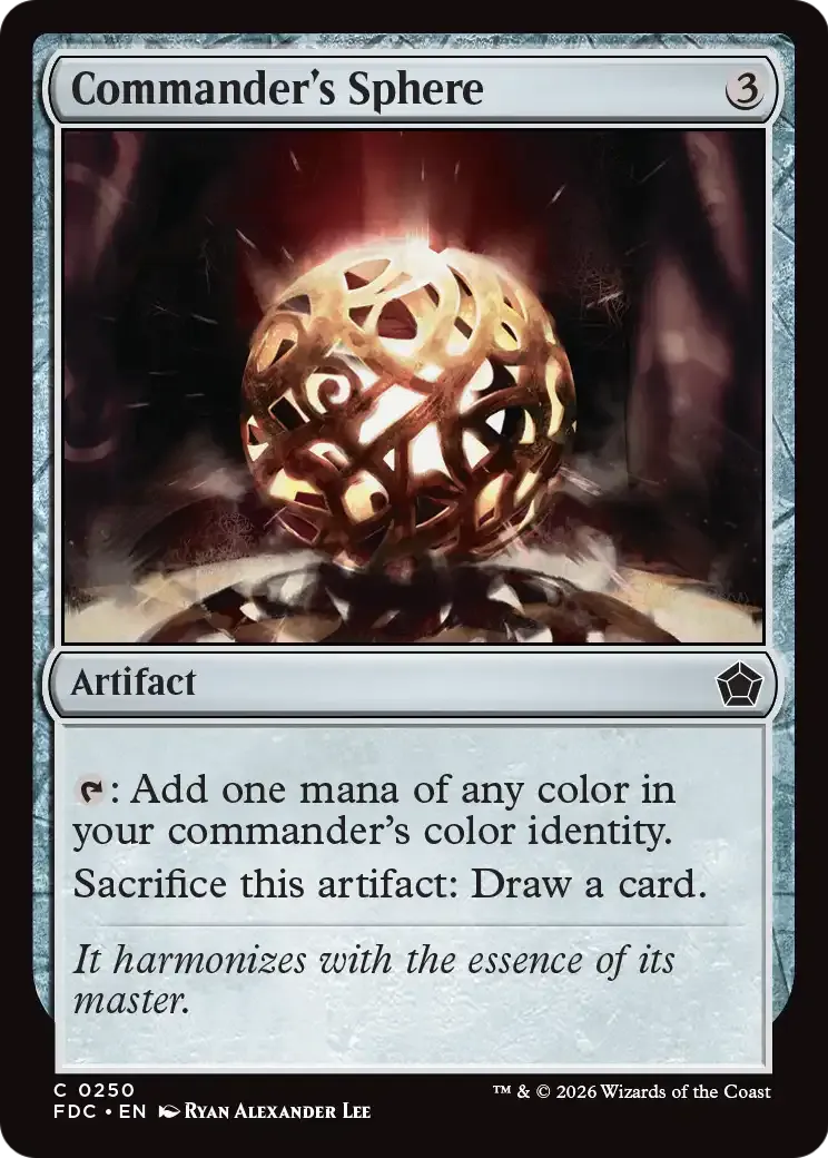 Sphère du commandant — Foundations Commander — Magic: The Gathering