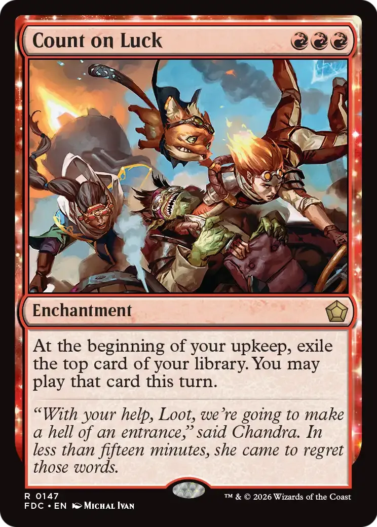 Compter sur la chance — Foundations Commander — Magic: The Gathering