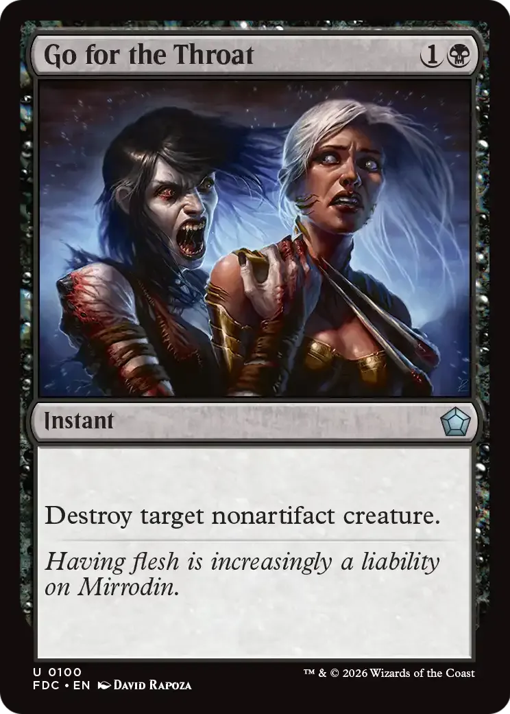 Droit à la gorge — Foundations Commander — Magic: The Gathering