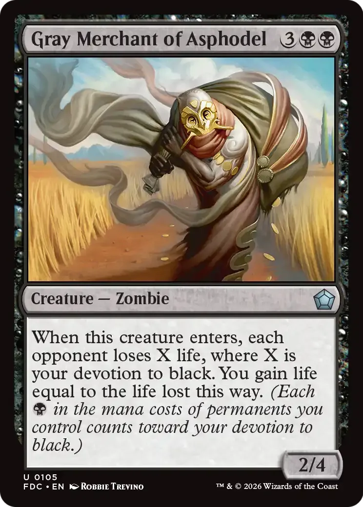 Marchand gris d'Asphodèle — Foundations Commander — Magic: The Gathering