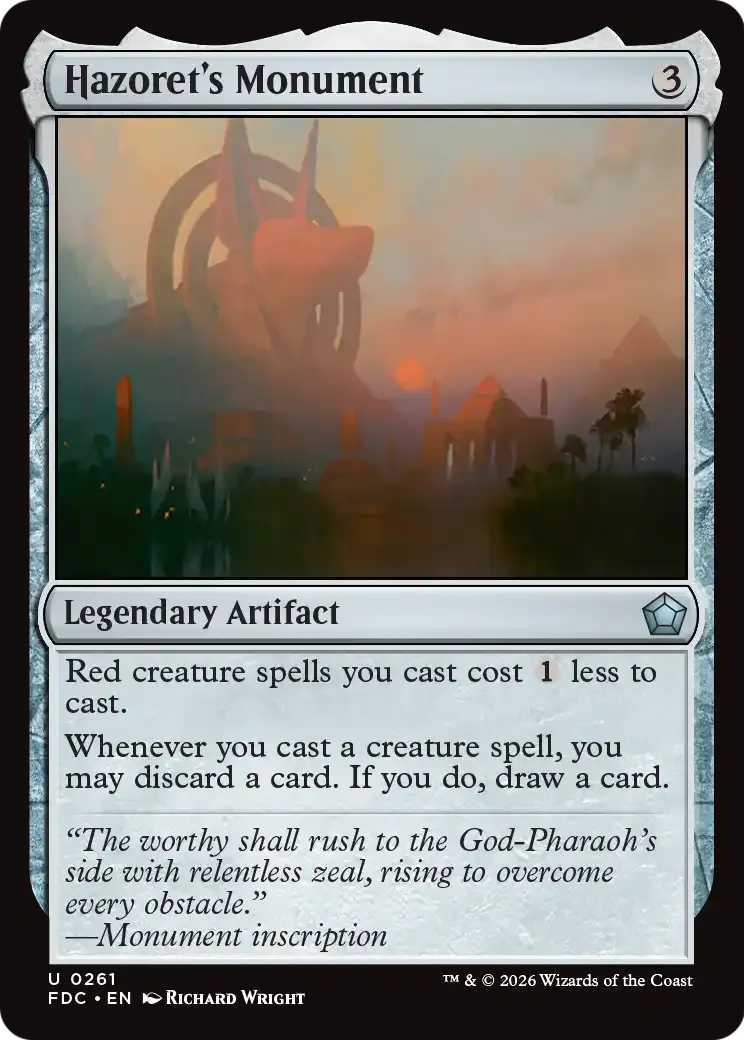 Monument d'Hazoret — Foundations Commander — Magic: The Gathering