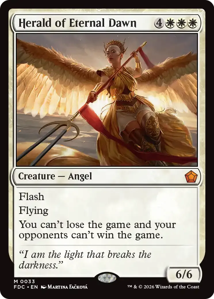 Héraut de l'aube éternelle — Foundations Commander — Magic: The Gathering