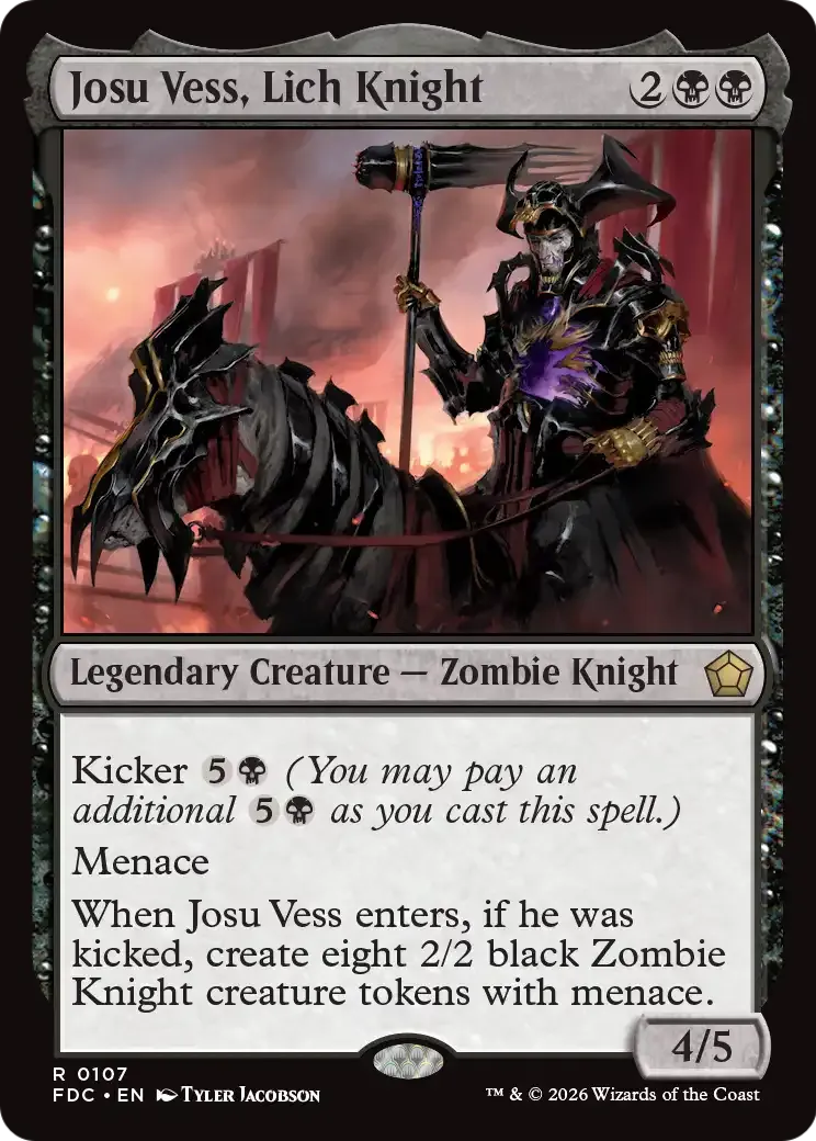 Josu Vess, chevalier liche — Foundations Commander — Magic: The Gathering