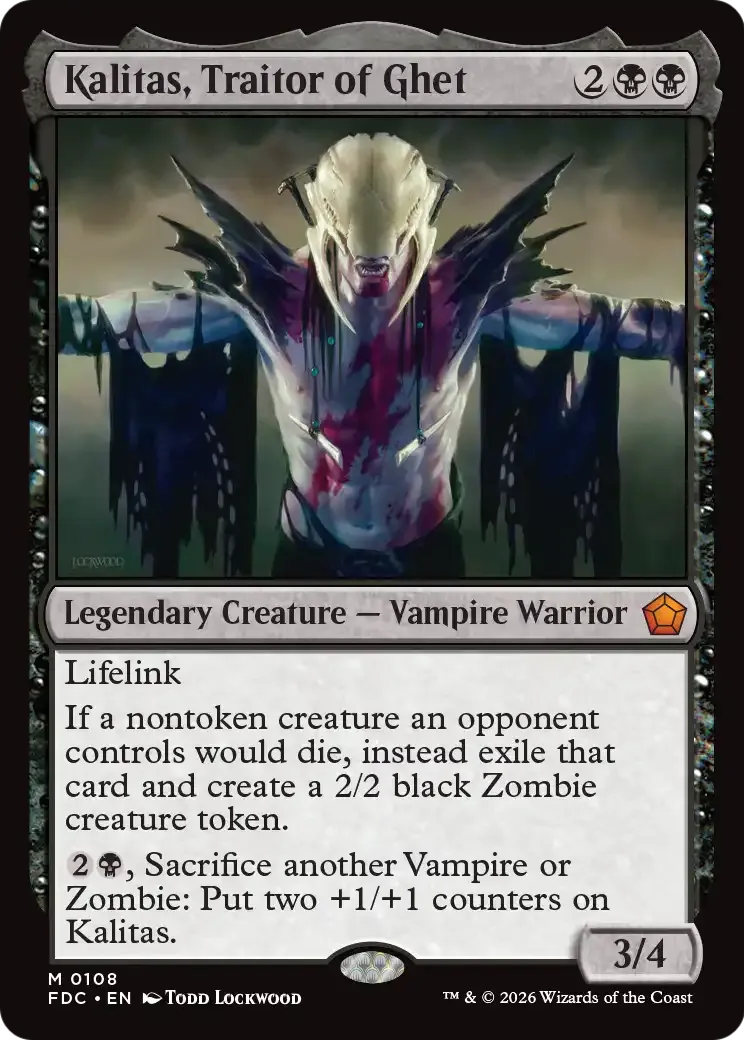 Kalitas, traître des Ghet — Foundations Commander — Magic: The Gathering