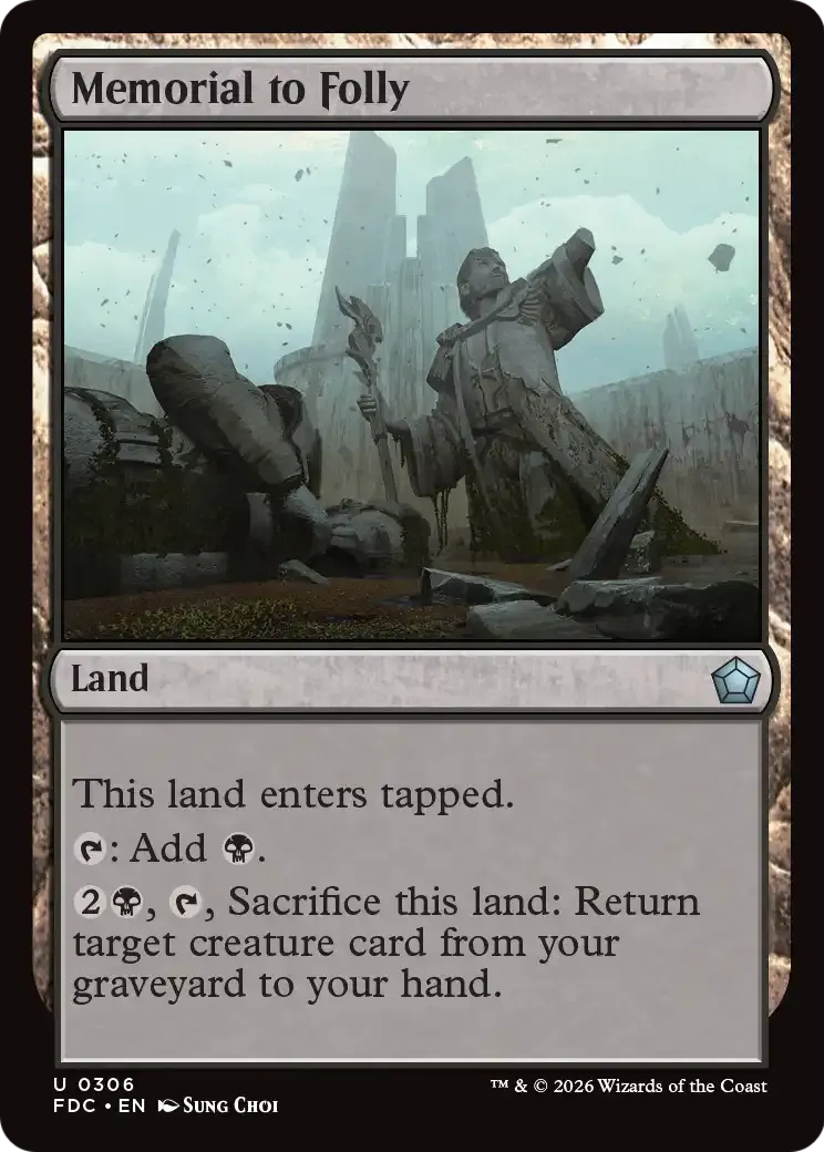 Memorial to Folly — Foundations Commander — Magic: The Gathering