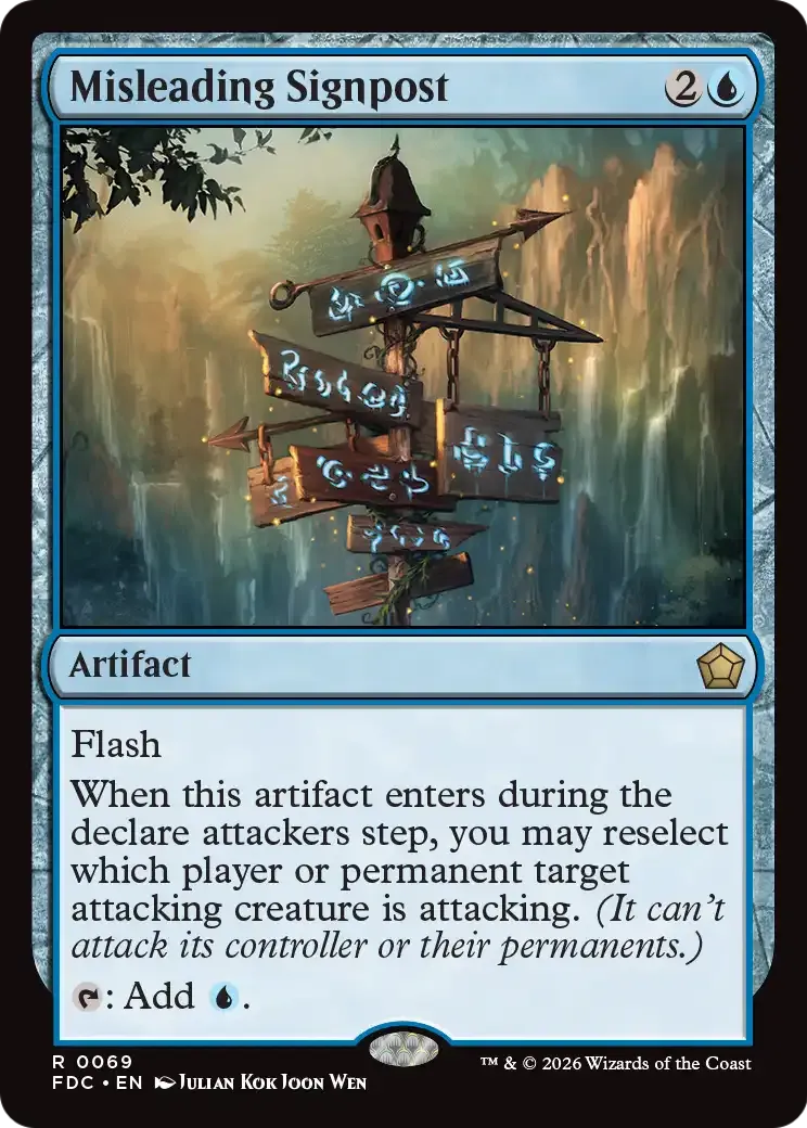 Poteau indicateur fallacieux — Foundations Commander — Magic: The Gathering
