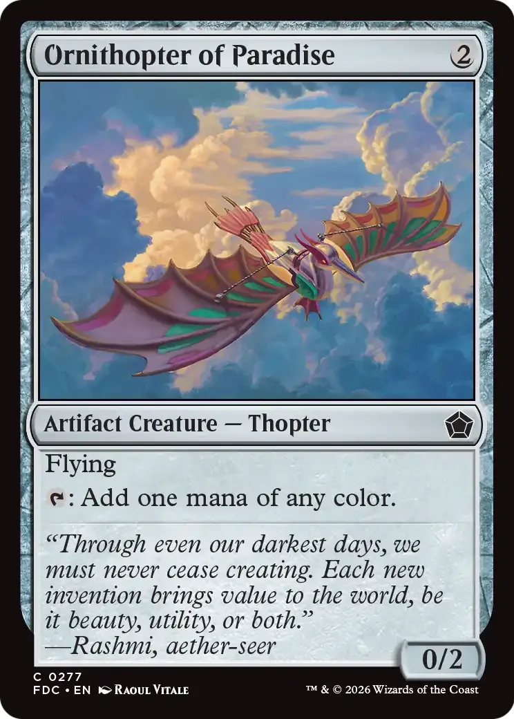 Ornithoptère de paradis — Foundations Commander — Magic: The Gathering