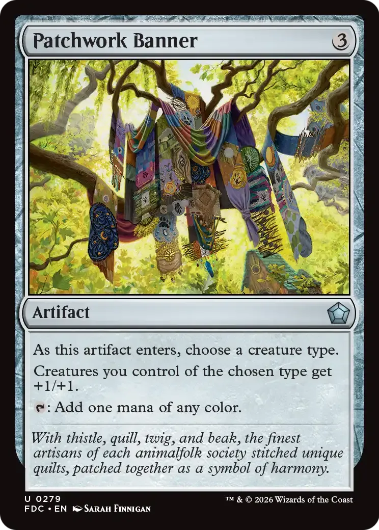 Bannière en patchwork — Foundations Commander — Magic: The Gathering