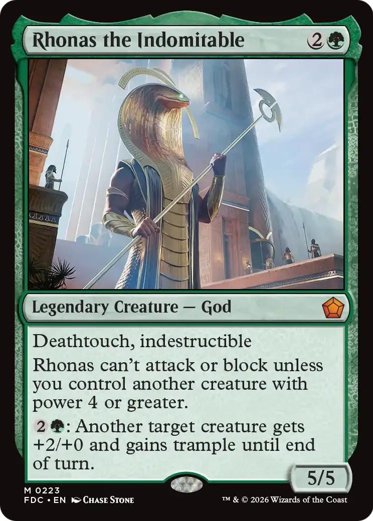Rhonas l'Indomptable — Foundations Commander — Magic: The Gathering