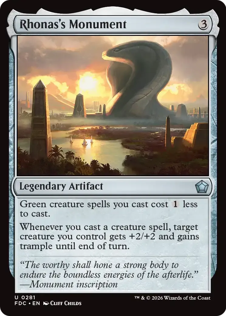 Monument de Rhonas — Foundations Commander — Magic: The Gathering
