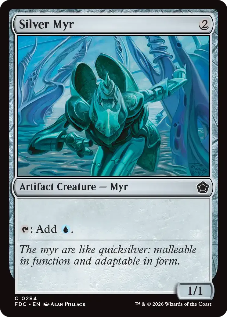 Myr argenté — Foundations Commander — Magic: The Gathering