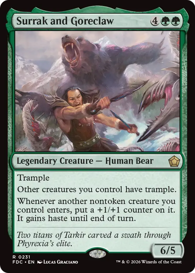 Surrak et Griffeboyaux — Foundations Commander — Magic: The Gathering