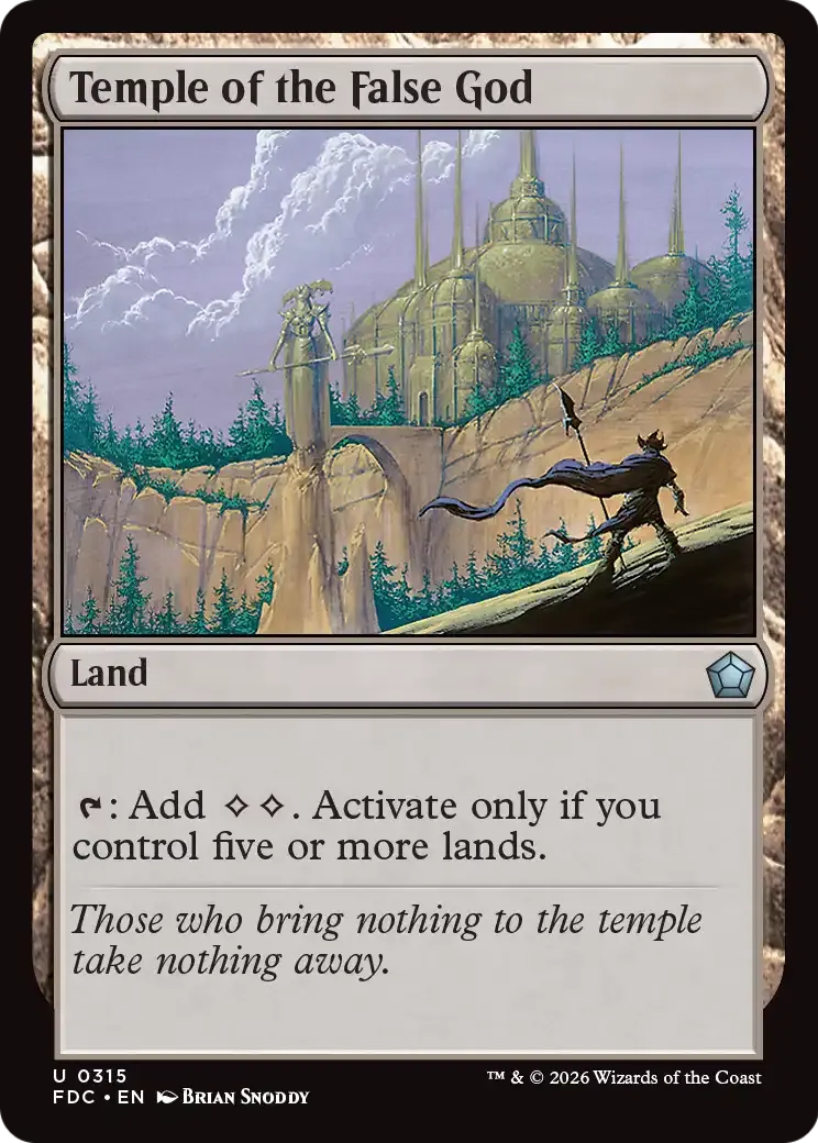Temple de la fausse divinité — Foundations Commander — Magic: The Gathering