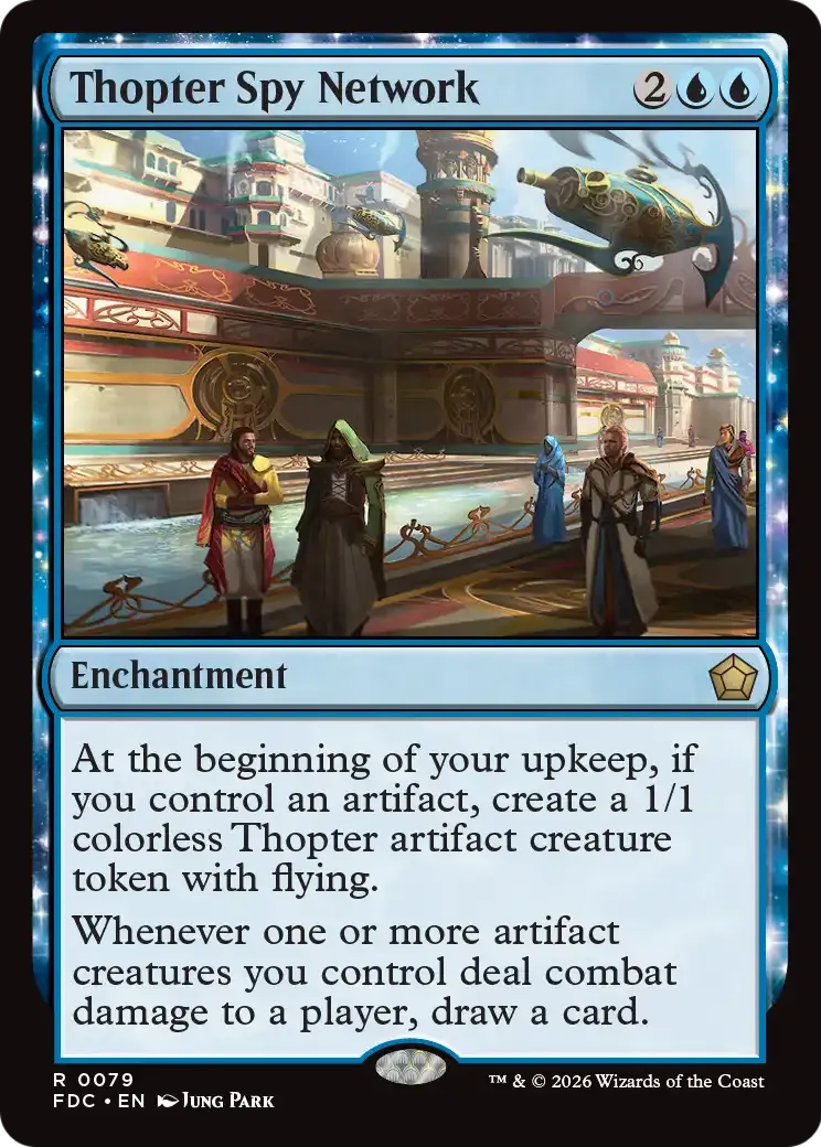Réseau de mécanoptères espions — Foundations Commander — Magic: The Gathering