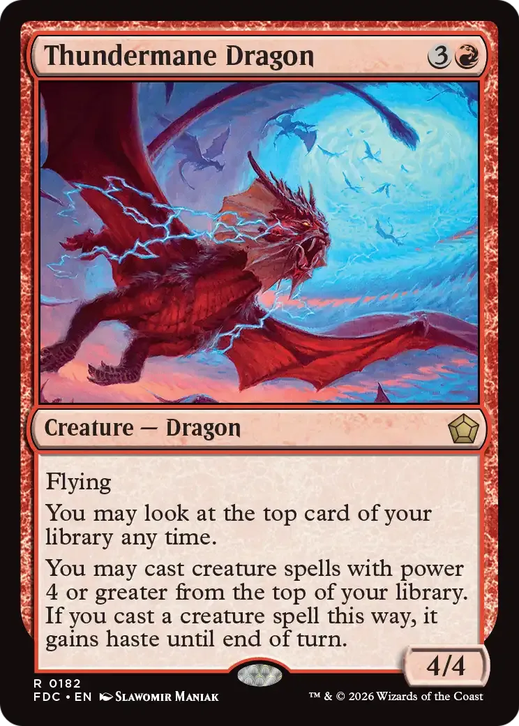 Dragon à la crinière de foudre — Foundations Commander — Magic: The Gathering