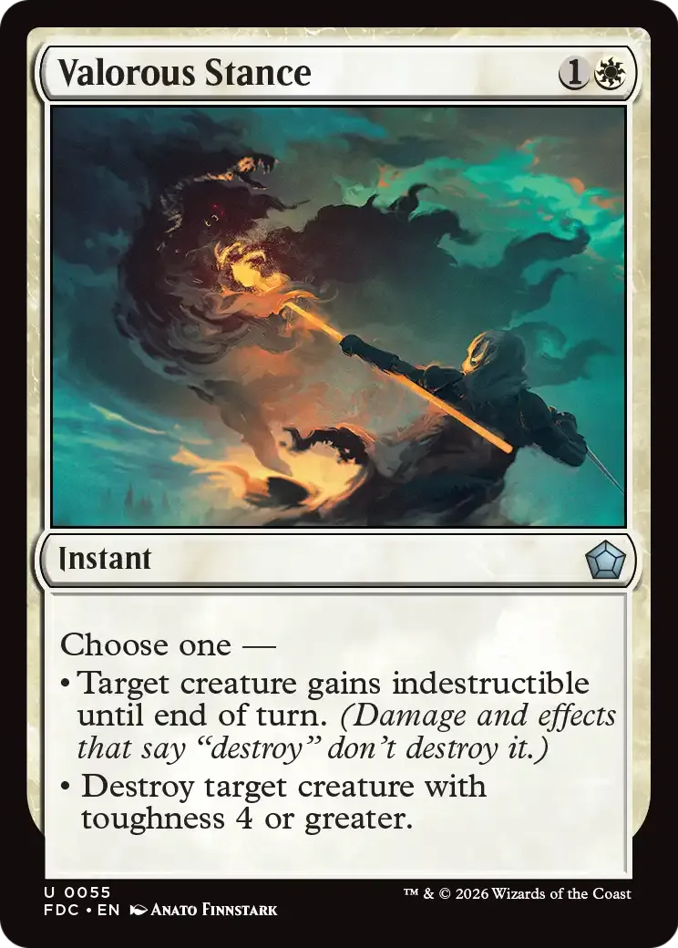 Posture valeureuse — Foundations Commander — Magic: The Gathering