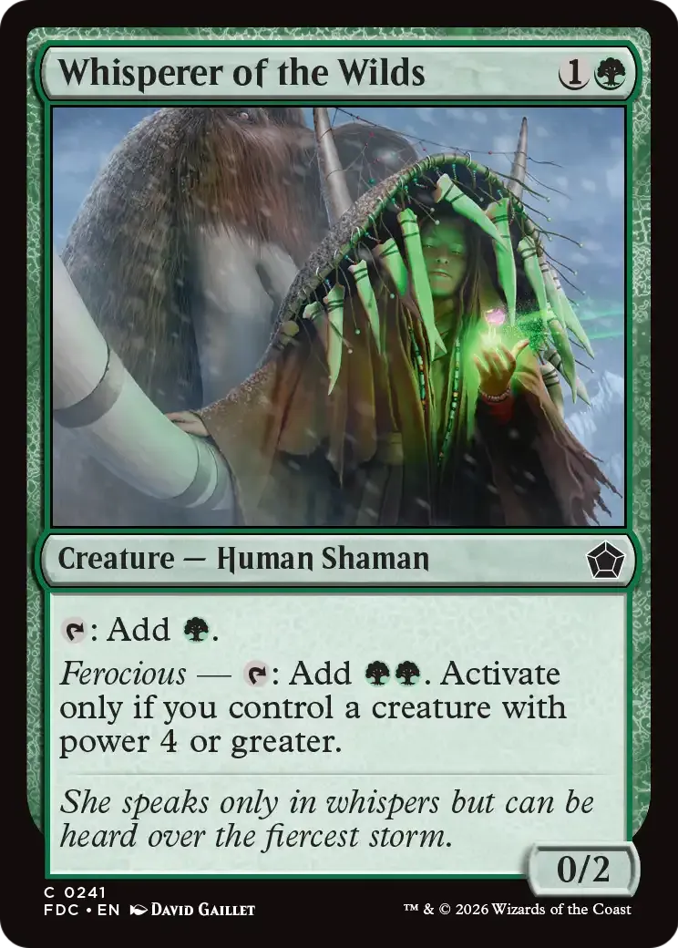 Chuchoteuse des terres sauvages — Foundations Commander — Magic: The Gathering
