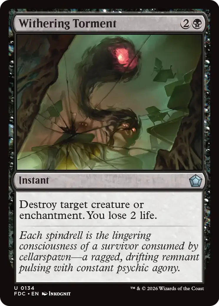 Tourment flétrisseur — Foundations Commander — Magic: The Gathering