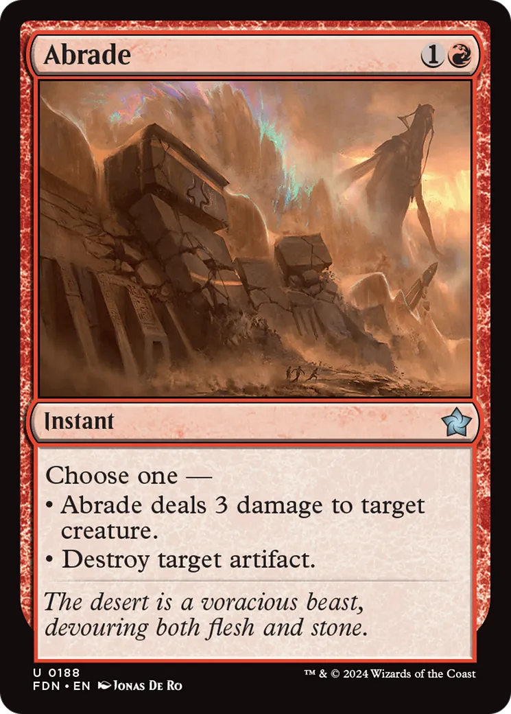 Abrade — Foundations — Magic: The Gathering