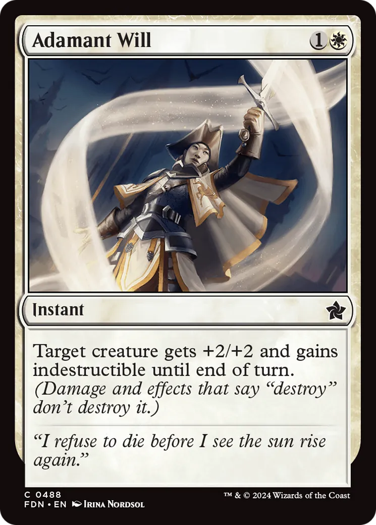 Adamant Will — Foundations — Magic: The Gathering