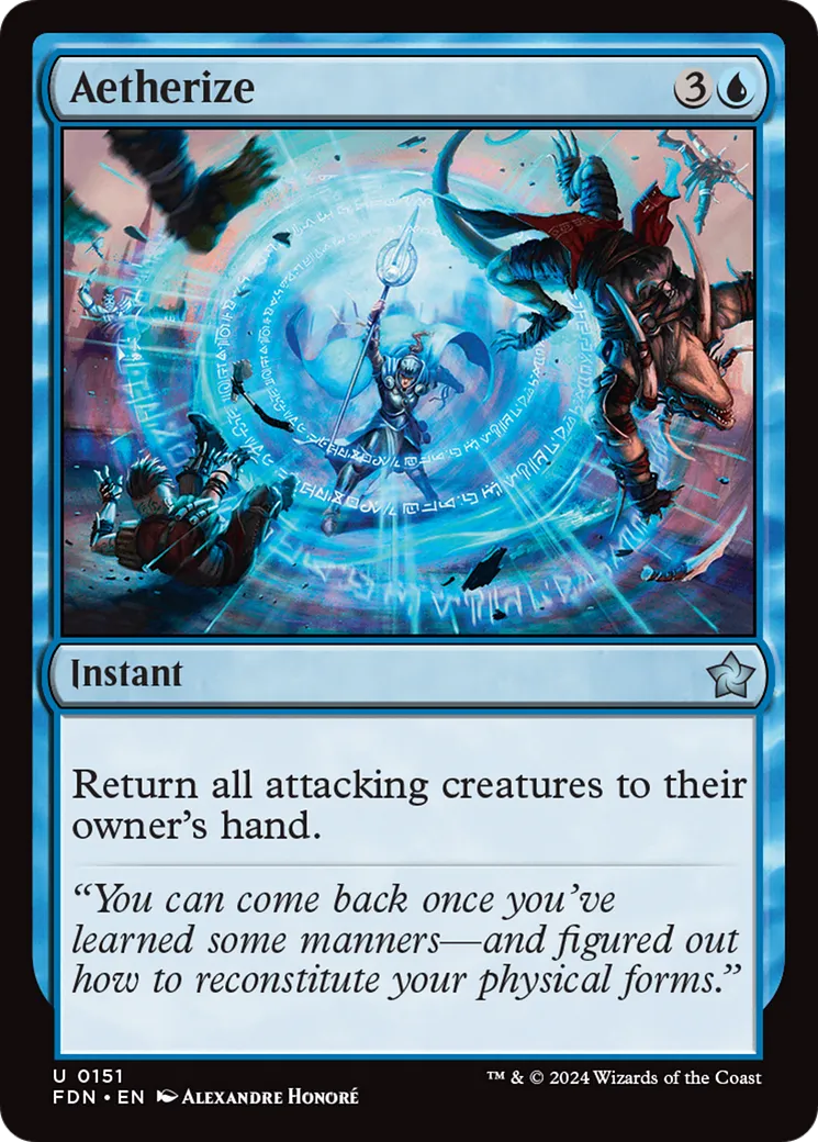 Aetherize from Foundations - Magic: The Gathering