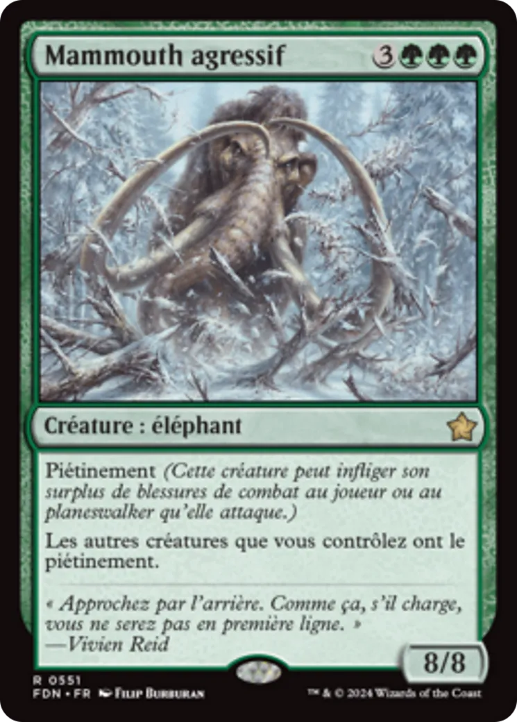 Mammouth agressif — Foundations — Magic: The Gathering