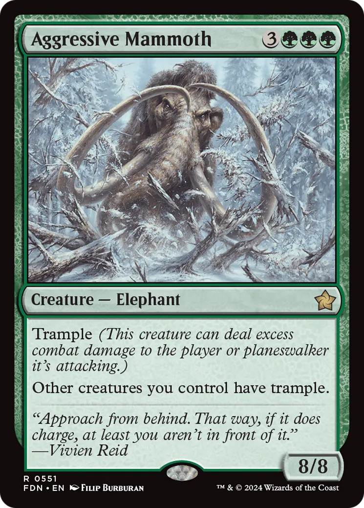 Aggressive Mammoth from Foundations - Magic: The Gathering